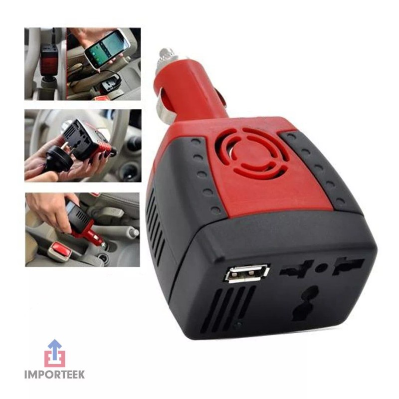 Importeek Inversor Corriente Automotriz Coche 150w Usb 12v A 110v