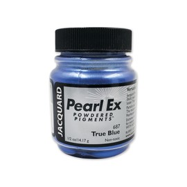 Jacquard Pearl Ex Pigment Powder 0.5 oz True Blue - Loose Mica Powder for Epoxy Resin, Watercolors, Calligraphy Ink & Clay - Epoxy Pigment Powder - Epoxy Resin Color