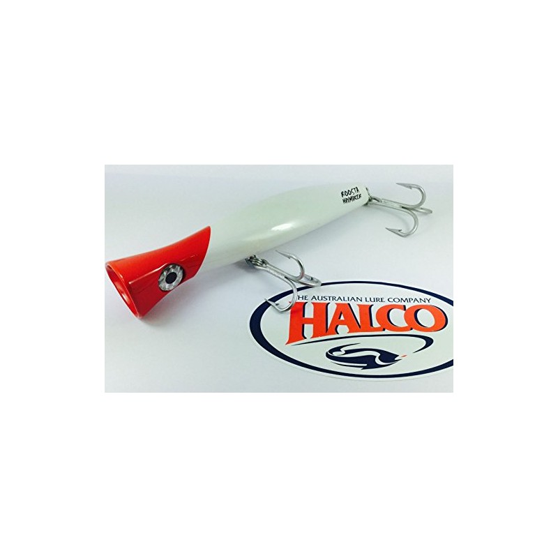 Halco Roosta Haymaker Popper 195mm White Redhead