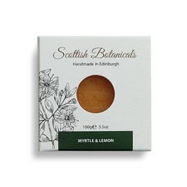Myrtle & Lemon Soap, Cold Process natural face bar soap, With Premium Essential Oils, All Skin, Collaboration with RBGE, DIANA DRUMMOND, Scottish handmade soap, With seaweed extracts.