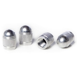 Circuit Performance VC4 Series Silver Aluminum Valve Stem Caps (Set of 4)