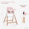 Evolur TinyThrone 2-in-1 Highchair in Grapefruit Pink