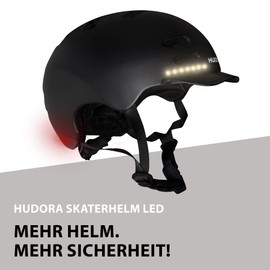 HUDORA LED Skater Helmet Black