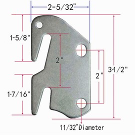 CAFORO #10 Hook Plates for Wooden Beds Frame Bracket Headboard Footboard with Pin Replacement Wooden Bed Parts or New Bed Constructions - Set of 4