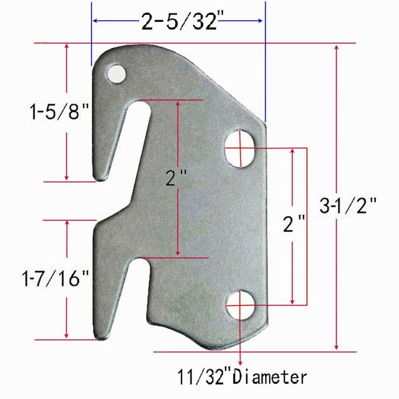 CAFORO #10 Hook Plates for Wooden Beds Frame Bracket Headboard