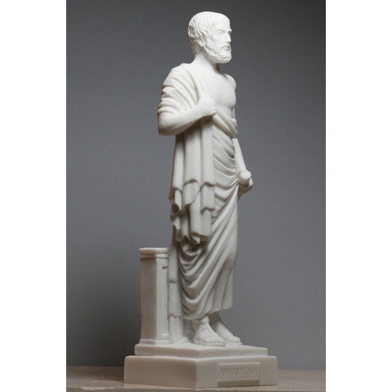 Aristotle Greek Philosopher and Scientist Cast Marble Statue Sculpture Figurine