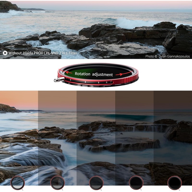 Haida CPL + VND 2-in-1 Filter 82mm - Polarising Filter