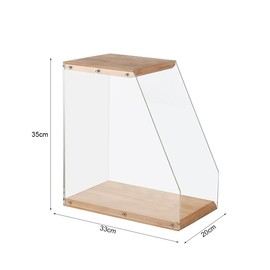 Buwico Vinyl Record Holder, Record Storage, Vinyl Solid Wood Record Holder for LP Display, Record Holder for Modern Home Office Desktop Decoration