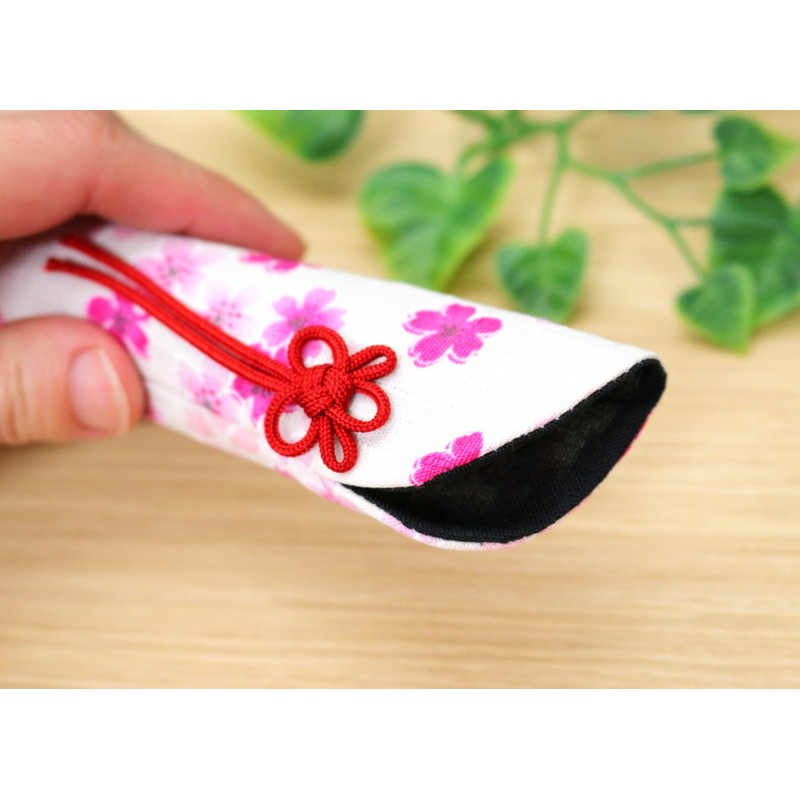 matumi Craft Hand Fan Holder 22 cm Sakura Pattern Navy