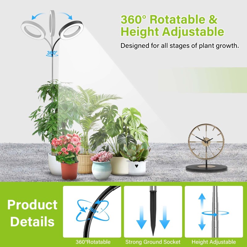 YZIXNUY Plant Lamp for Indoor Plants-Full Spectrum Plant Grow Lights