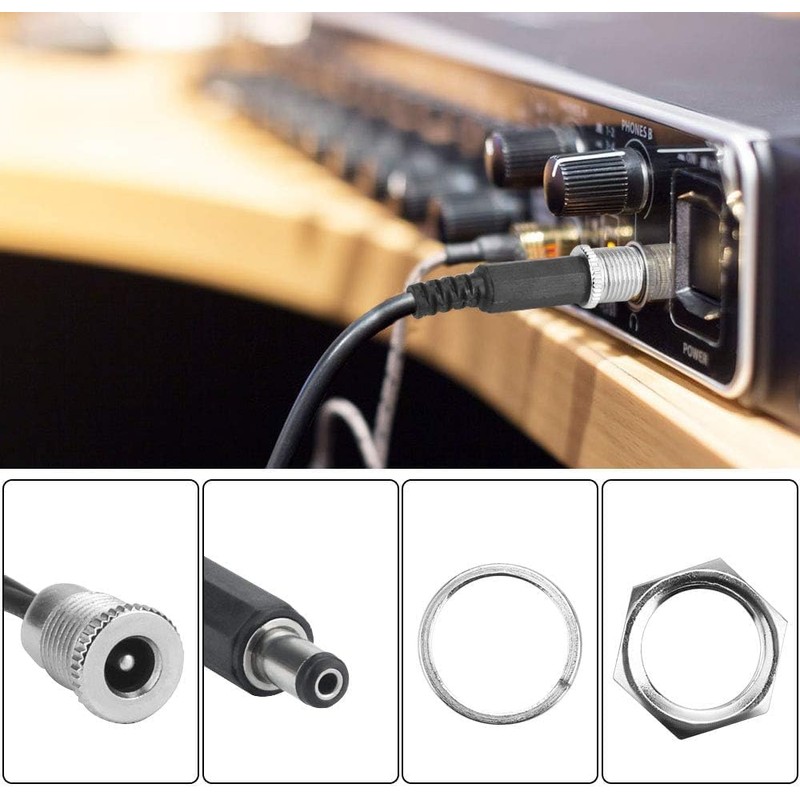 KYRYD 5.5x2.1mm 10A DC Power Jack Socket Set with Cable