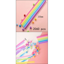 2060Sheets 27Colors Star Paper Strip Package,Solid Origami Stars Paper,Double Sided Origami Stars Paper,DIY Paper Origami Stars,Star Folding Paper Strips for Make Wishing Stars, DIY Paper Arts Crafts