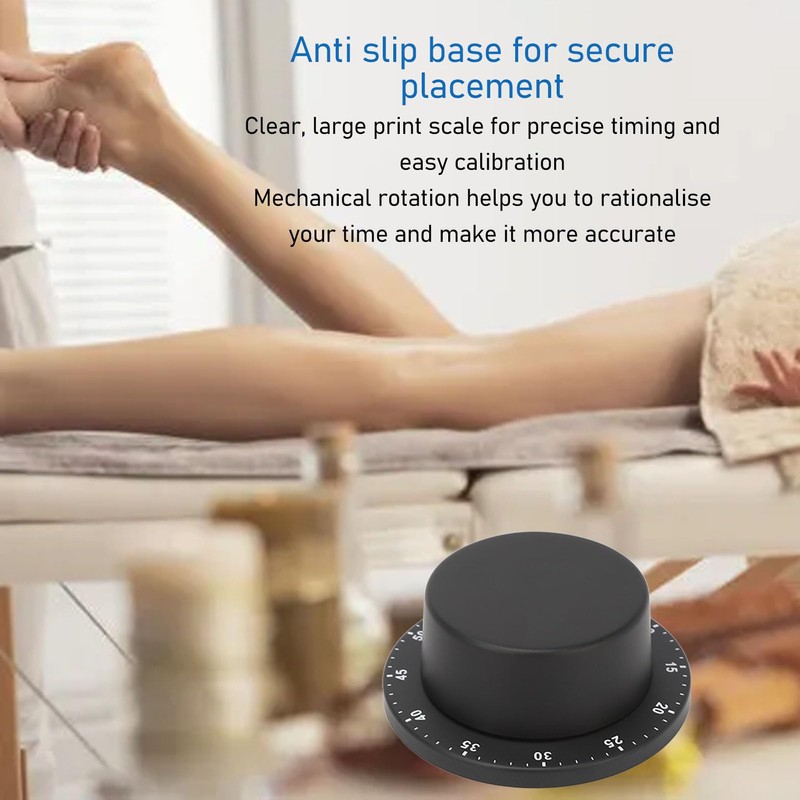 Mechanical Timer,Black Countdown Timer,Massage Fitness Sauna Studying Time Reminder,Kitchen Learning