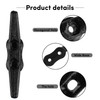 BALAVA Boat Cleats 6 inch,Boat Dock Cleats,Electrophoretic Coated Black Dock