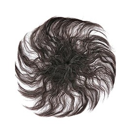 Clip in Rose Base Synthetic Topper with Messy Bangs Fluffy Curly Wiglet Short 15cm Hairpiece for Thin Hair Natural Hairline (Smart Mini 5x9cm 613#)