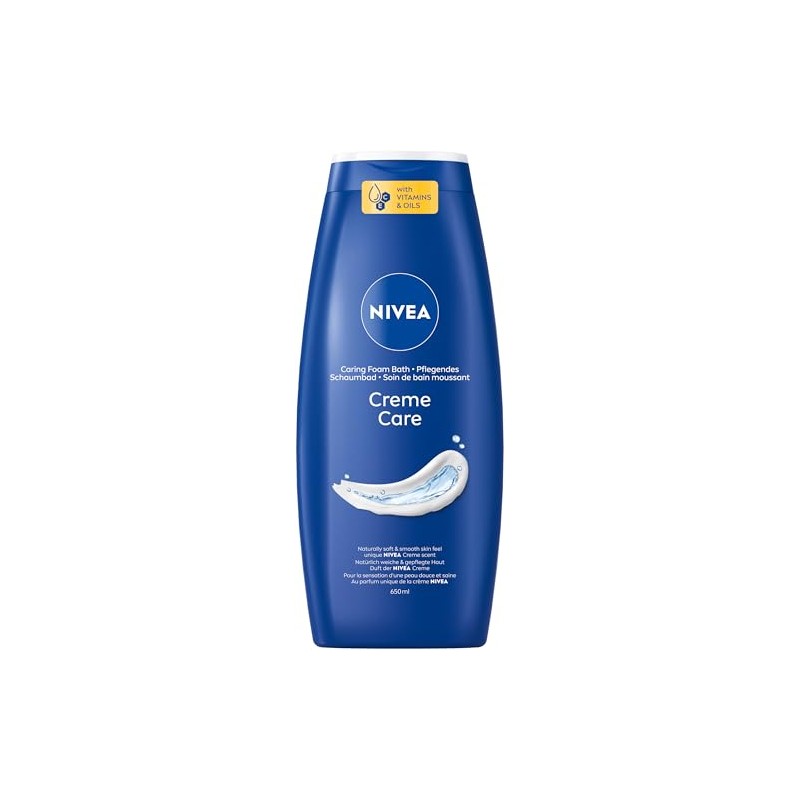 NIVEA Creme Care Nourishing Bubble Bath, Nourishing Bath Additive with