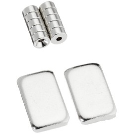 Neodymium Magnet for Arts, Crafts, Model Making, DIY, Hobbies, Office and Home - 10mm dia x 5mm thick x 3.2mm c/sink - 2kg Pull - North - Pack of 10