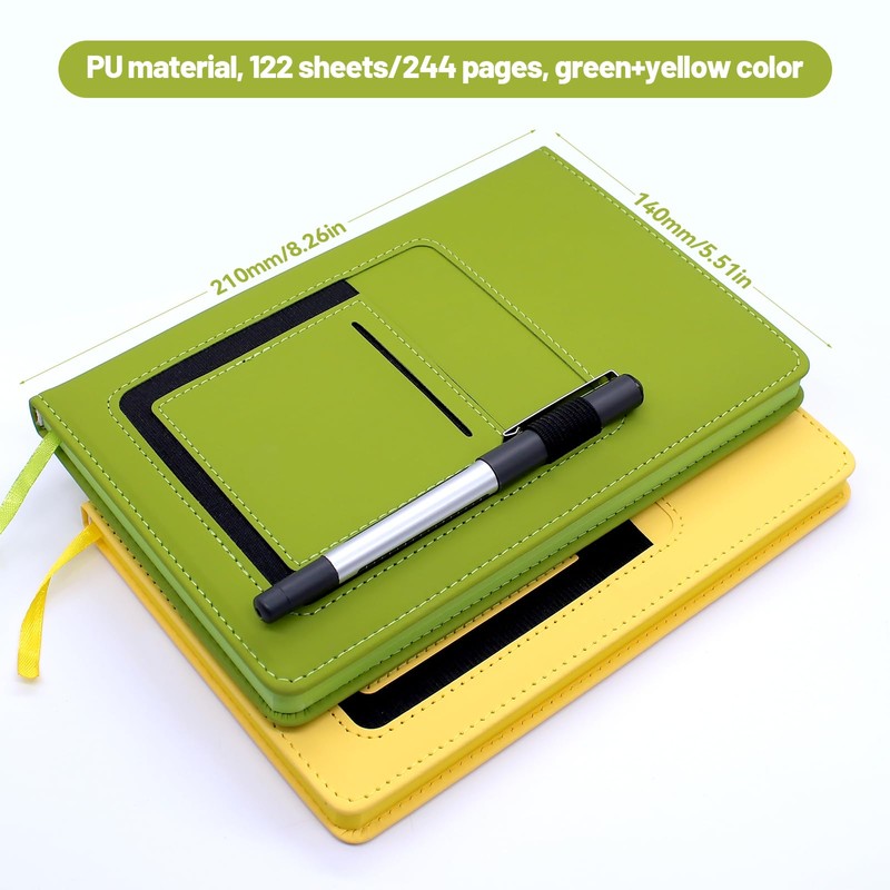 Aimeke Pack of 2 Notebook A5 Lined Hardcover Journal Book