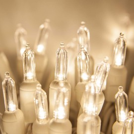 50 White Wire Christmas Lights Wedding Lights LED Wedding Decorations Lights, 17 Ft – Party Lights for Bedroom, Outdoor Lights Tent Lights String, White Wire (50 Lights, 17 ft, Warm White)