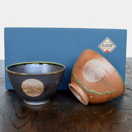 Couples Rice Bowls, Gift Box, Stylish, Arita Ware, Fukukasumi, Gift Box, Made in Japan