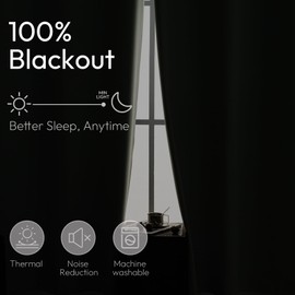 NANPIPER 100% Blackout Curtains for Bedroom 54 Inch Length 2 Panels Set, Solid Thermal Insulated Energy Saving Window Treatment Curtains Grommet Top Drapes, W38 x L54 Inches, Sprout Green