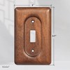 YDJSA Solid Walnut Light Switch Cover Decorative Single Toggle Wall