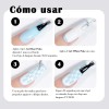 Kit Esmalte Uñas Gel Blanco,gel Crear Letras, Ondas Y Flores