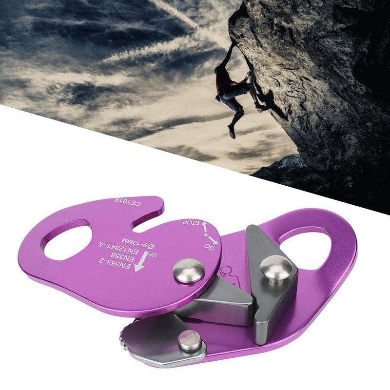 Hopcd Rock Climbing Rope Grab, 7075 Aviation Aluminum 9-13mm Self