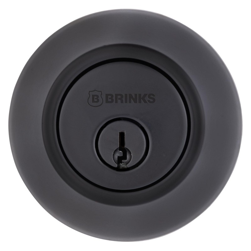 BRINKS - Transitional Single Cylinder Deadbolt, Matte Black - Built