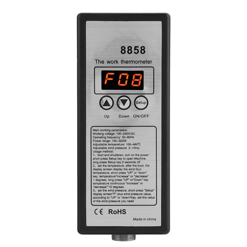 8858 Intelligent LED Digital Hot Air Gun Heat Gun Rework