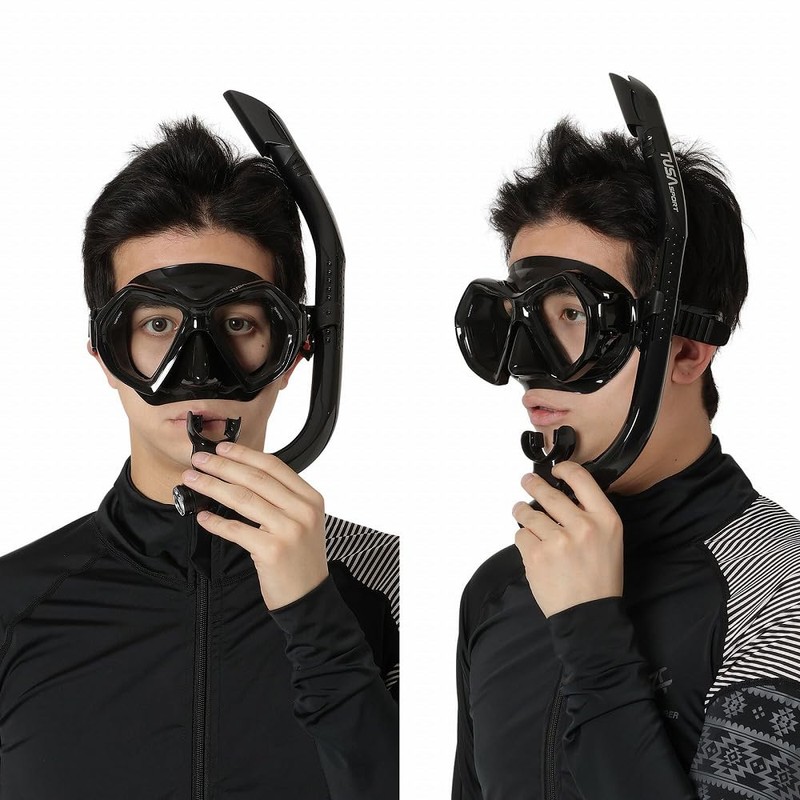 TUSA SPORT UC0106 Mask and Snorkel Set Adult - Black/Black
