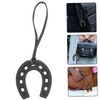 VALICLUD Leather Key Fob Purse Keychain Horseshoe Charm Pendant PU
