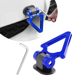 povtii Car Tow Hook Decor, V Shape Trailer Hook Sticker for Car Bumper, Auto Bumper Trailer Tow Hook Decor Sticker for Cars, Trucks, SUVs, Universal Exterior Car Accessories (Blue)