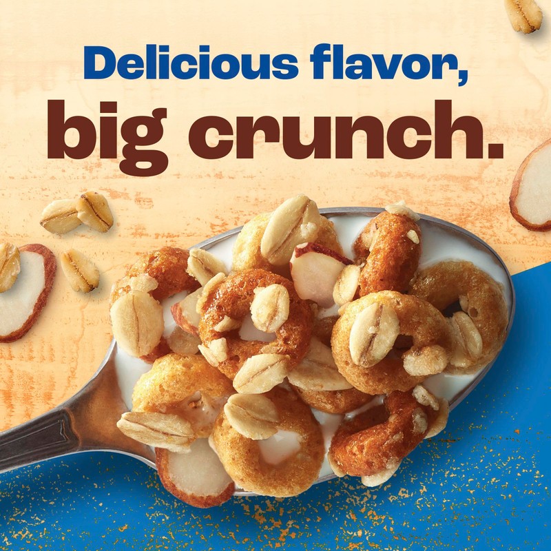 Cheerios Oat Crunch Almond Breakfast Cereal, Made with Whole Grain,