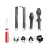 Amonk 9-Piece Drain Snake Drill Attachment Heavy-Duty Drain Cleaning Set