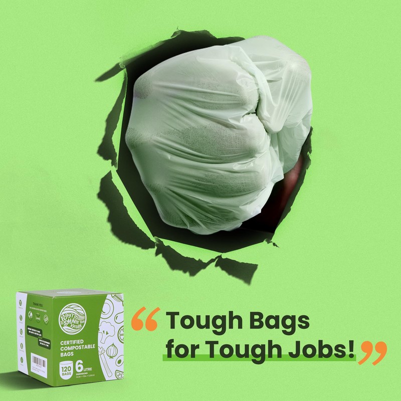 RAYTID Compostable Food Waste Bags 6L 150 food bin Bags