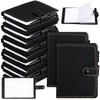 10pcs Leather Pocket Journal Bulk Mini Notebook with Pen Journal