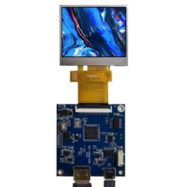 VSDISPLAY 5,1 cm (2 Zoll) 480 x 480 IPS MIPI 800 nit LCD quadratisches Display und Micro-HDMI 40-polige Controllerplatine