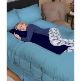 Crescent Bedding 1800 Series Soft and Comfy Microfiber Body Pillow Cover, Navy