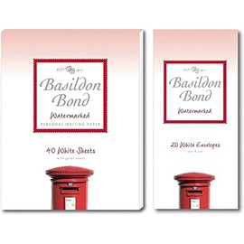 Basildon Bond No 3 White Paper Writing Set Includes Writing Pad & Envelopes