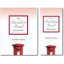Basildon Bond No 3 White Paper Writing Set Includes Writing Pad & Envelopes