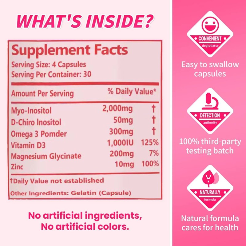 AS SHOW HAPPY HORMONES PCOS Multivitamin Prebiotic Probiotic Blend Vaginal