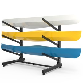 Freestanding Kayak Stand,One-Sided Kayak and Canoe Rack,Heavy Duty Adjustable Kayak Storage Rack,Sup Outdoor Storage Rack,Weatherproof Stand for Indoor, Garage, Shed, Dock Kayak Storage (1 Levels)