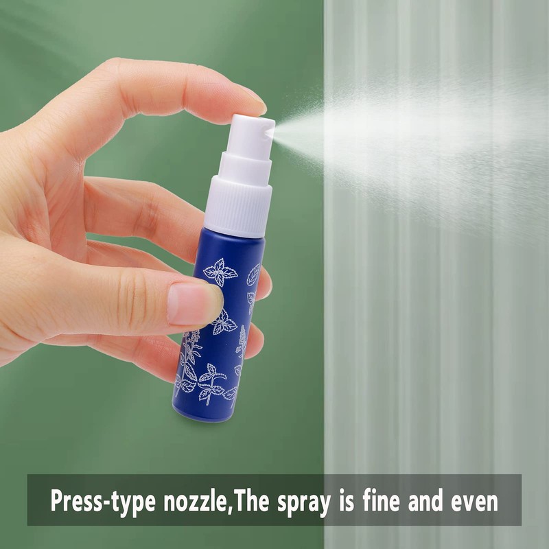 Ellbest 10Pack 10ml Glass Spray Bottles, Purple Print Pattern Bottle,