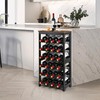 VASMIA Wine Rack Freestanding Floor, 6 Tier Bamboo Wine Storage