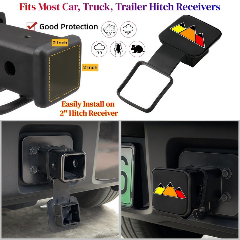 2 inch Tri-Color Mountain Trailer Towing Hitch Cover Tube Hitch