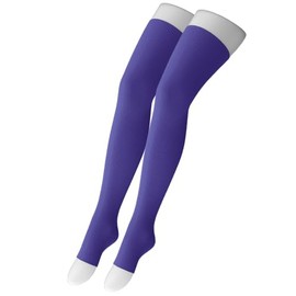 Riossa Sleeping Socks 5, No Toes, Compression Socks, One Size Fits Most, Thigh Length - KHK, Khaki