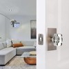 HIEMEY Crystal Glass Passage Door Knobs Interior, Modern Brushed Nickel