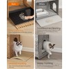 Feandrea Cat Litter Box Enclosure, Handwoven Rattan Hidden Litter Box