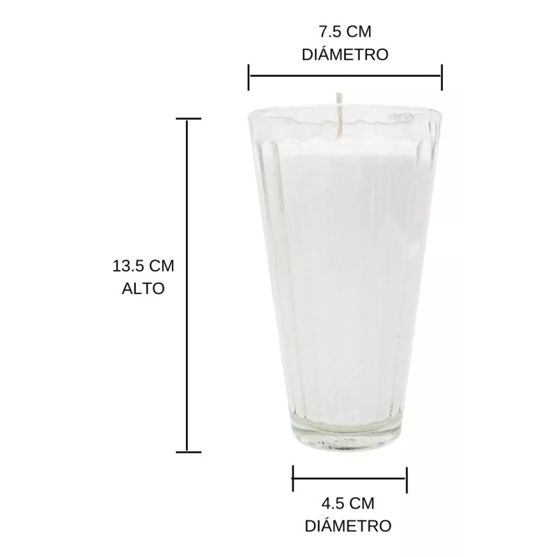 CEB 20 Pzas Veladora Limonero, Parafina Pura Con Aroma